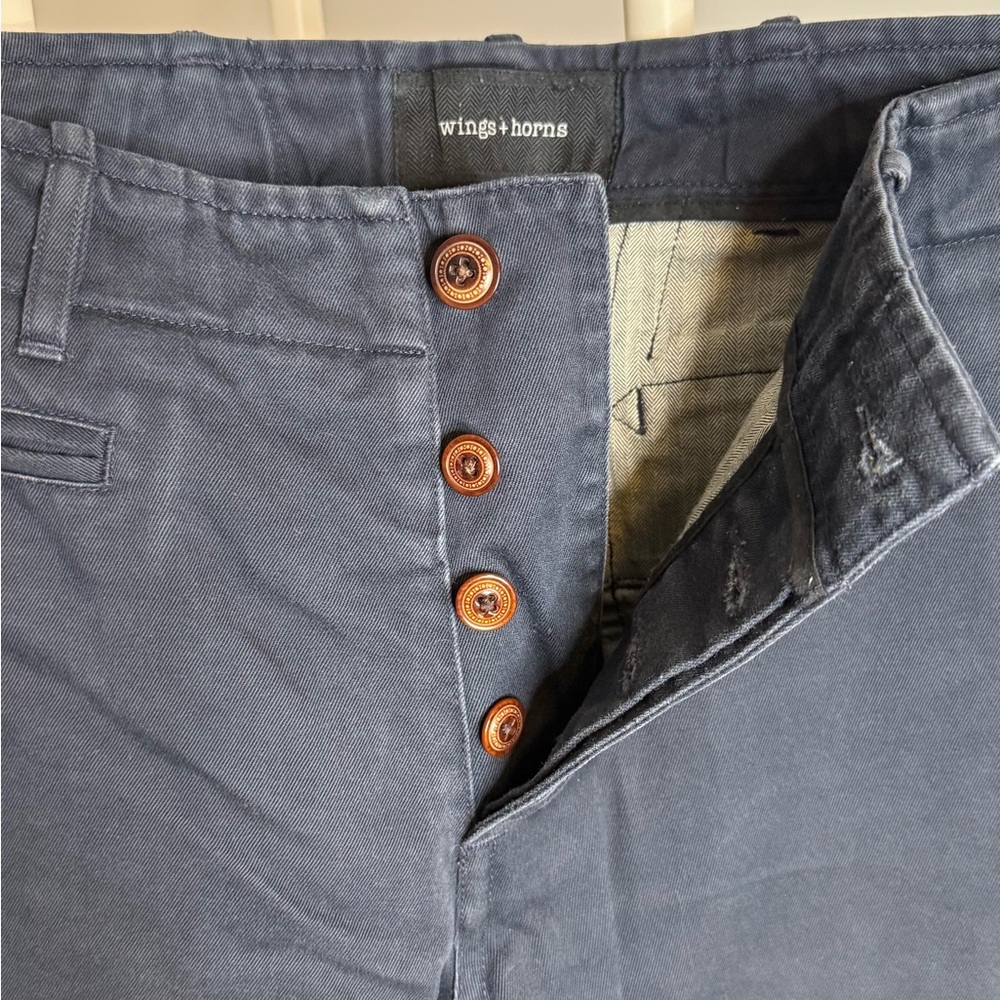 Wings + Horns Dark Navy Chino Pants - Picture 3 of 6